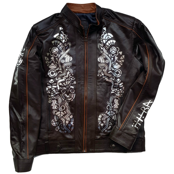 Blouson en Cuir Véritable (LOKITO)