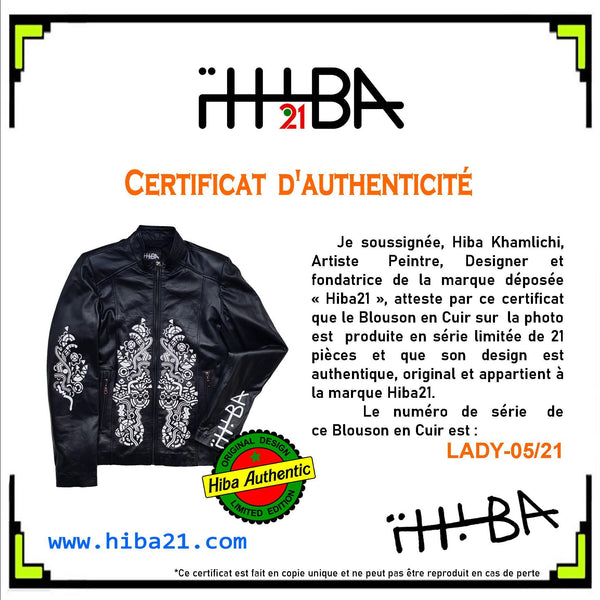 Blouson en Cuir Véritable (LADY)